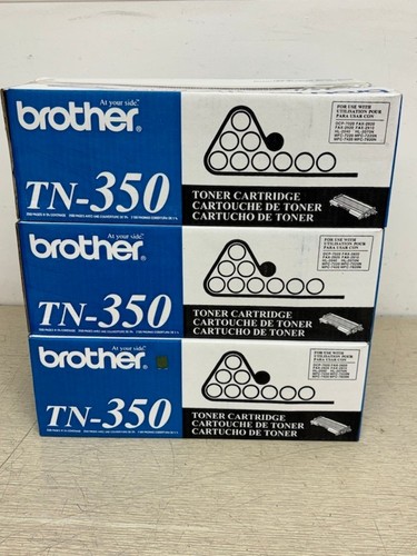 3x NEUE Brother TN-350 Tonerkassette Schwarz Original OEM