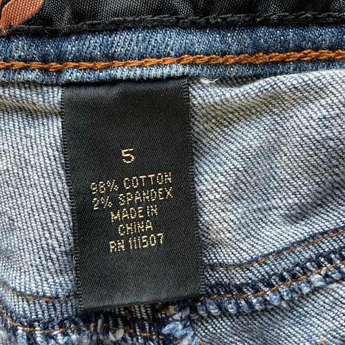 Jeans vintage Rocawear lavaggio leggero vita bassa ricamato tasca bootcut taglia 5 - Foto 4 di 8