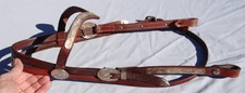 Vintage? Silver Trim Thick Leather Horse Halter Headstall