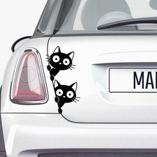 Funny Peeking Cat Vinyl Decal Sticker for Car Laptop Wall Cute Black Cat Window