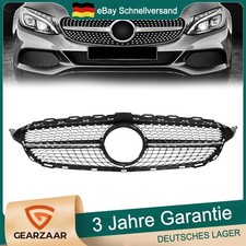 Kühlergrill Diamant Grill Schwarz für Mercedes Benz W205 C205 S205 A205 15-18