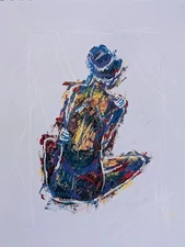 Acrylic painting in heavy weight paper, mixed media 11x14, Original 1 Of 1