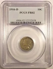 Famous Key Date 1916 D Mercury Dime 10¢ PCGS FR02  BLUE LABEL