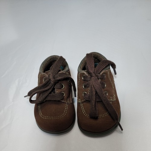 Buster Brown Airborn Brown Baby Shoes Size 2W Hard Bottom Suede - 第 2/4 張圖片