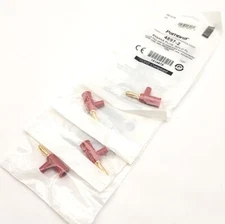 Lot Of 4 Pomona 4897-2 Solderless Stackable Banana Jack Connectors, Red 