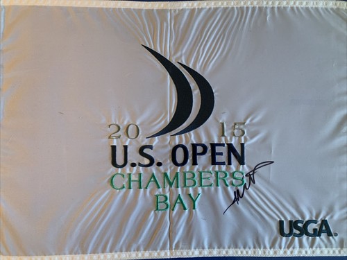 Jordan Spieth Signed 2015 U S Open Pin Flag Chambers Bay - Picture 2 of 3