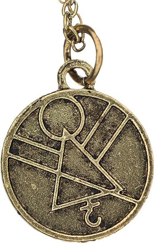 Adult Unisex Rune Symbol Pendant Necklace Halloween Cosplay Costume Accessory - Picture 5 of 12