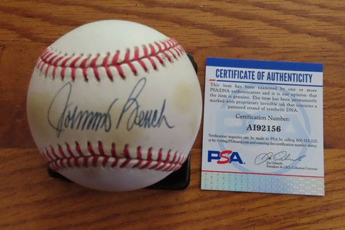 HOFer JOHNNY BENCH signed CINCINNATI REDS National League Baseball PSA AI92156 - Picture 1 of 2