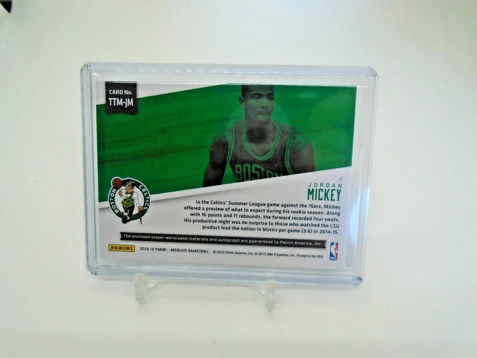 2015–16 PANINI АБСОЛЮТНАЯ ДЖОРДАН МИККИ RPA ДЕБЮТАНТ КВАДРО НАШИВКА С АВТОГРАФОМ /25 - Изображение 3 из 3