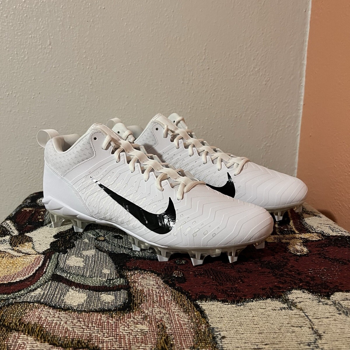 Size 14 - Nike Alpha Menace Pro 2 Low White Black for sale 