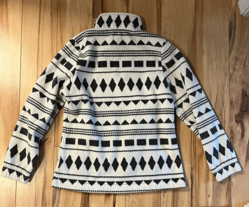 Pullover Telluride para mujer azteca 1/4 cremallera polar talla pequeña blanco y negro - Imagen 4 de 4