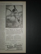 1925 VAN DORN ELECTRIC DRILLS TOOL trade print ad