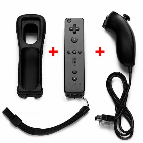 1/2 Built in Motion Plus 2 in 1 Remote Controller with Nunchuck For Wii & Wii U - Picture 2 of 19