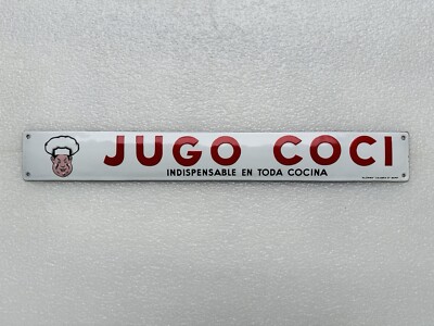 Emailschild Jugo Coci Suppenwürze wie Maggi - 50x7cm - Original, um 1930