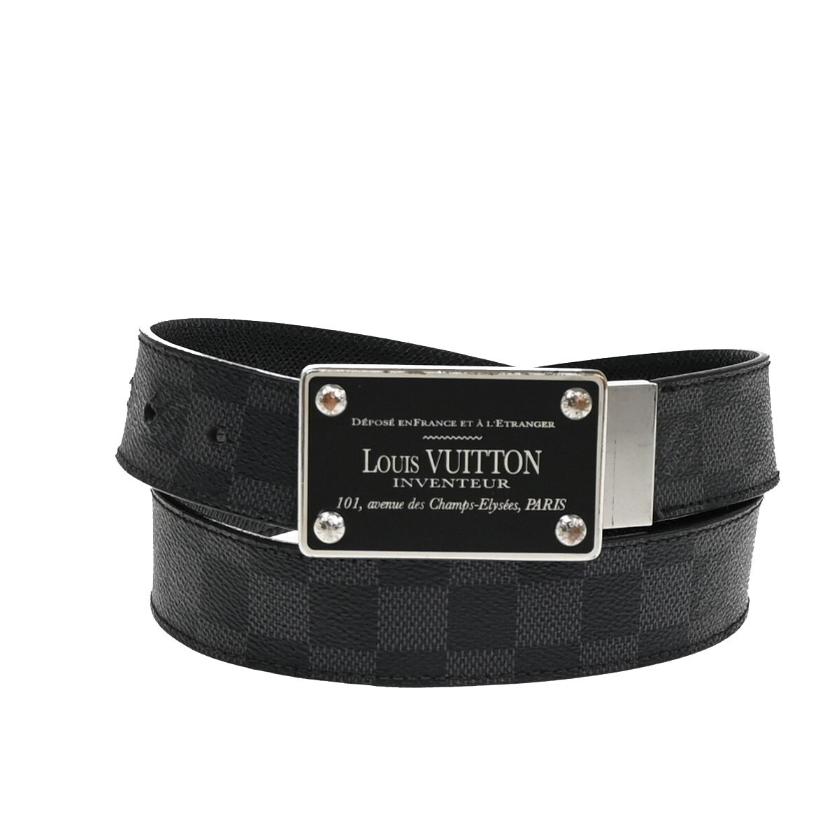 Louis Vuitton INVENTEUR ベルトバックル LOUIS VUITTON Ceinture Inventeur Belt Damier Graphite