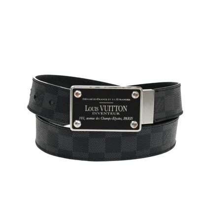 LOUIS VUITTON Ceinture Inventeur Belt Damier Graphite
