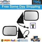 TRQ New Power Side View Mirrors Chrome Left & Right Pair For 1994-1997 Dodge Ram