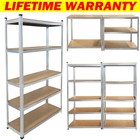 5 Tier Garage Shelving Storage Racking Boltless Shelf Heavy Duty Metal Shelves