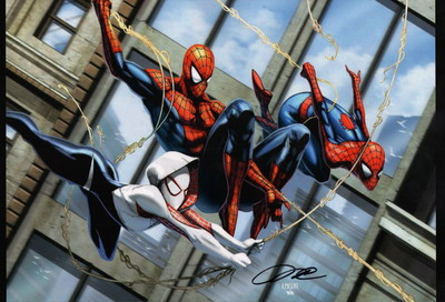 #ad #ad Troy Don SIGNED Ultimate Spiderman Marvel Comic Art Print Spider Gwen $29.99