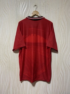ウェア Manchester United 1996 L/S  Uniform Rare Manchester United 1996 Football Jersey Size XXl Mens