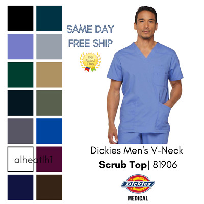 Dickies EDS Signature Men's V-Neck Scrub Top 81906