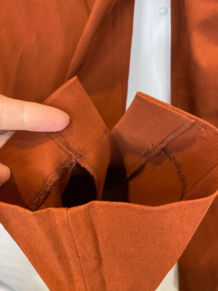 Avenue Montaigne Size 8 Rimini Crop Pull On Pant Dark Orange Elastic Waist GUC - Image 3 of 4