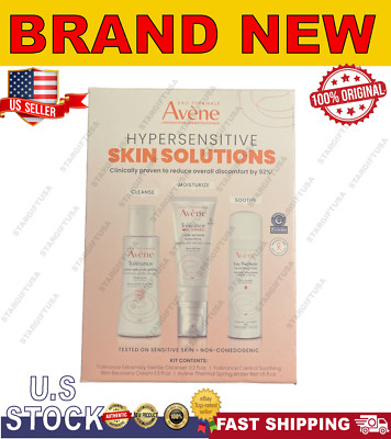 Avene Hypersensitive Skin Solutions KIT Contents: Cleanse-Mositurize-Soothe