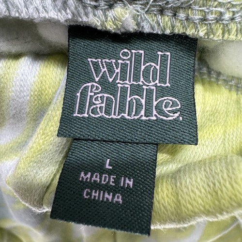 Wild Fable Fleece Jogger Large Womens Elastic Waist Pockets Green Sweatpants - Picture 2 of 9