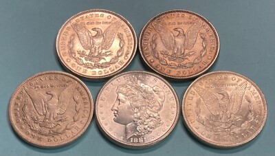 USA Morgan 1 Dollar 1879 1881 1882 1889 1921, 26,73g 900er Silber, AUSWAHL (M169