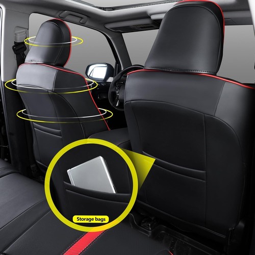 For 2011-2024 Toyota 4Runner Seat Cover 5-Seats Leather Full Set Car Seat - Picture 5 of 6