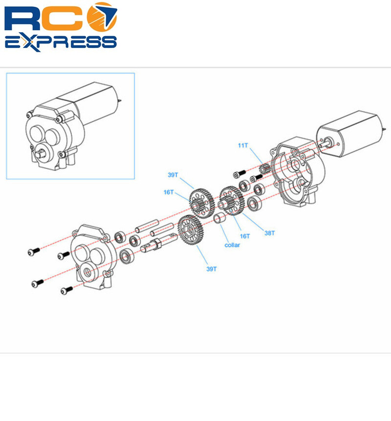 Hot Racing Redcat Ascent 18 Ultra Low Range 20.5:1 Steel Gear Set