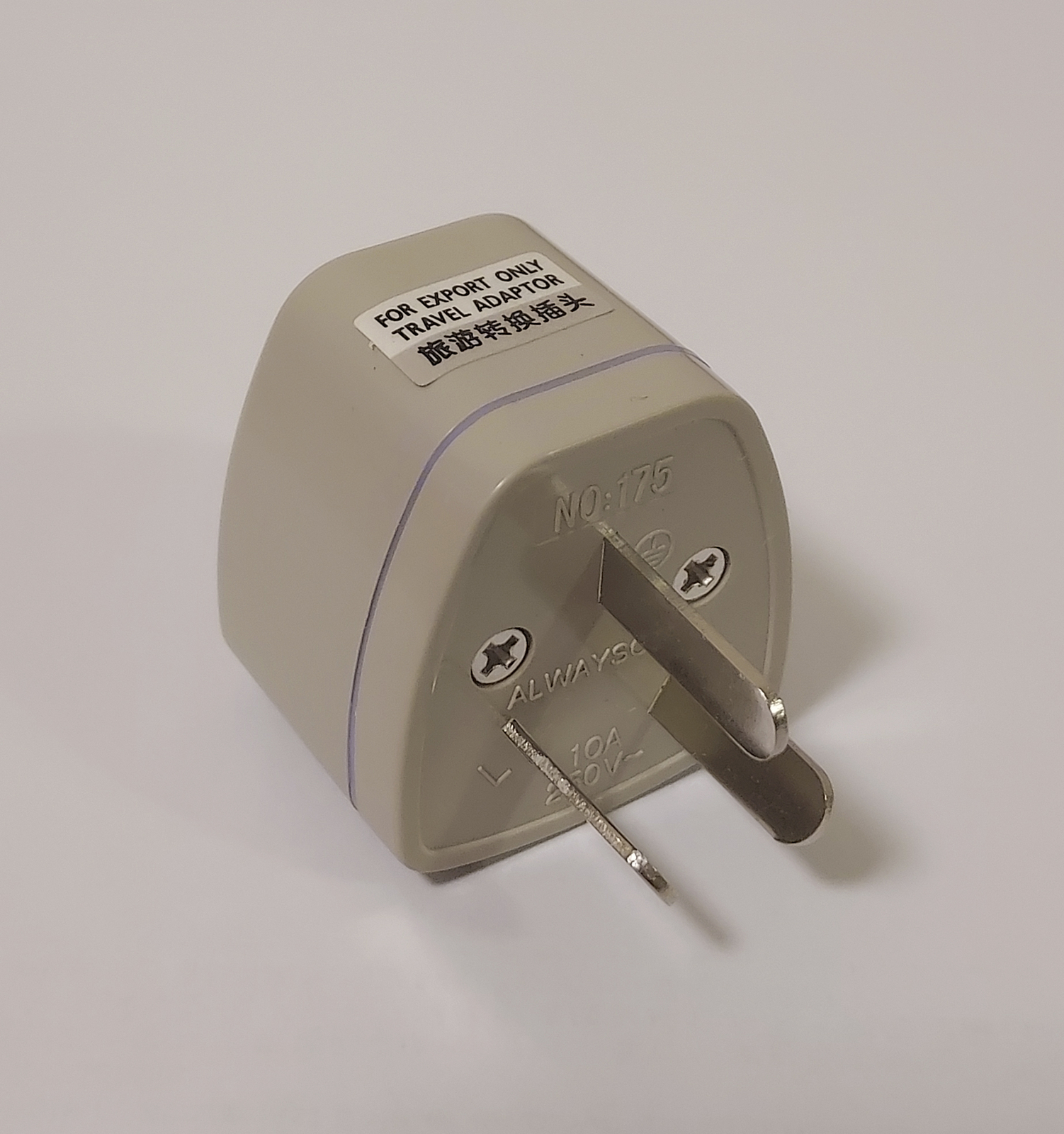 Type I Plug Travel Adapter (Universal Input) for China Australia New Zealand