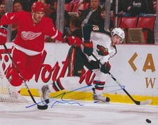 ANDREAS LILJA Signed DETROIT RED WINGS 8X10 photo w/COA 