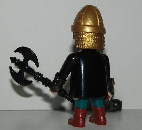 Playmobil Medieval Dragon Dwarf Knight soldier w/ golden mail coat boots C17 - Picture 4 of 6