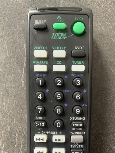 SONY RM-U185 AV para STR-DE185 STR-DE197 CONTROL REMOTO GENUINO LIMPIADO PROBADO Y FUNCIONANDO - Imagen 2 de 6
