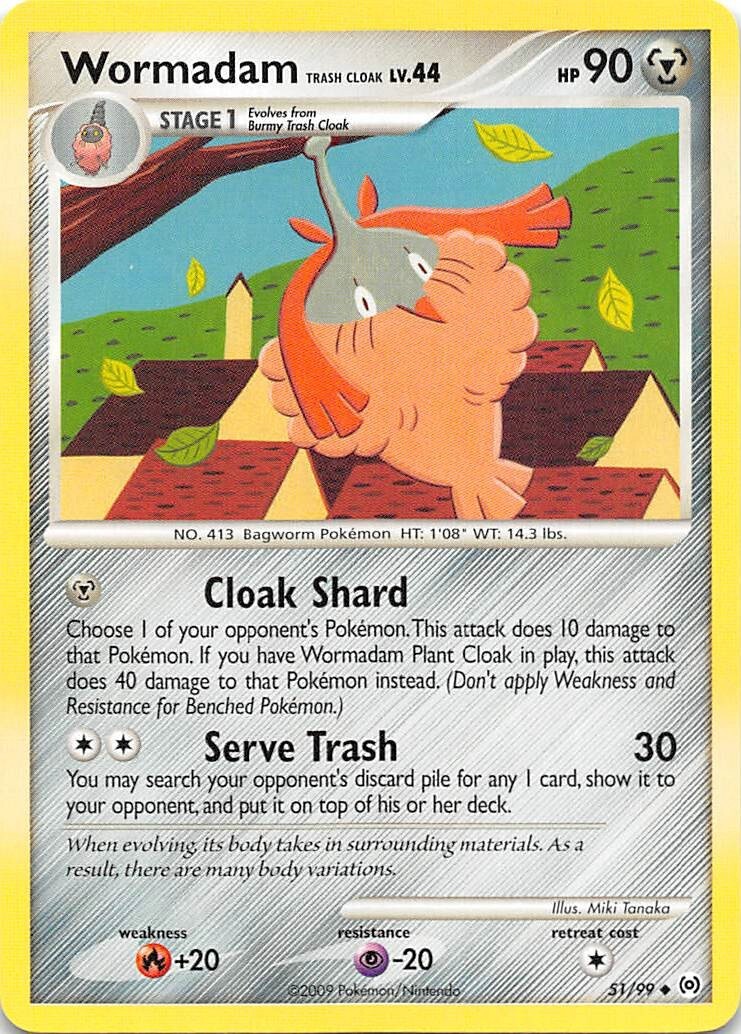 WORMADAM 51/99 - NON-Holo UNCOMMON Platinum Arceus - 2009 POKEMON CARD - NM/M