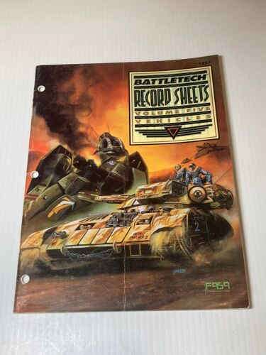 Battletech RECORD SHEETS Volume Five VEHICLES 1667 FASA 8189