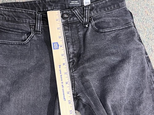 Volcom Solver Jeans Men's Size 30x29 Gray Modern Straight Cotton Blend Pants - Picture 9 of 17