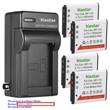 Kastar Battery AC Wall Charger for NP-110 NP-160  Casio Exilim EX-ZR60 Camera