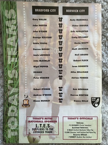 Bradford City x 2 ( Home Programmes ) season 1997/98 - Picture 5 of 5
