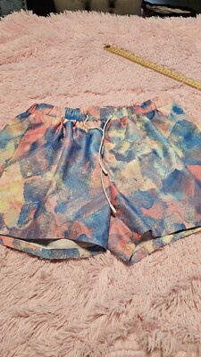 TOPMAN Men s Floral Multicolor Print Swim Shorts Sz  L/XL