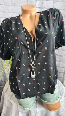 Shirt Bluse Tom Tailor Bluse Kurzarm schwarz gemustert S bis XXL (0328) NEU