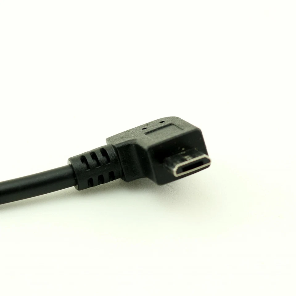 90°Left Angle OTG Micro USB B Male to USB 2.0 A Female Data Charge Adapter Cable - Image 4 of 4