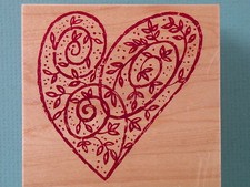 Vine Filled Heart GREAT IMPRESSIONS Rubber Stamp Love Valentine
