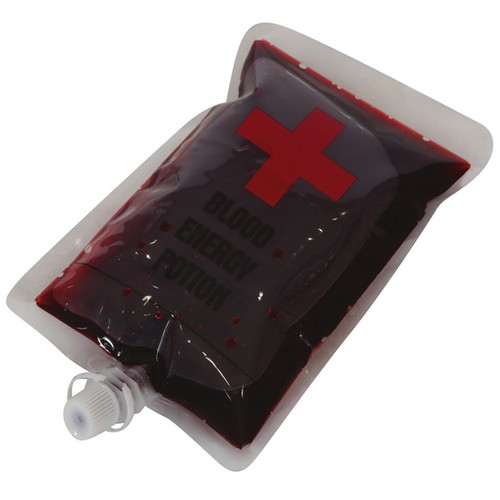 Filmblut Requisite Fake Blut im Beutel Halloween Kunstblut Karneval Blutkonserve