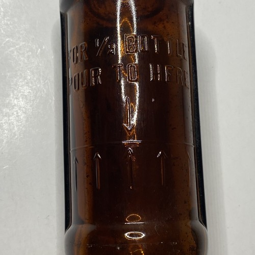 Vintage Certo Amber Embossed Glass Bottle with Measuring Line Empty Bottlr - Picture 5 of 24