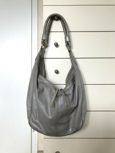 Tasche Schultertasche Beutel Marke Blumarine Leder grau - Bild 6 von 9