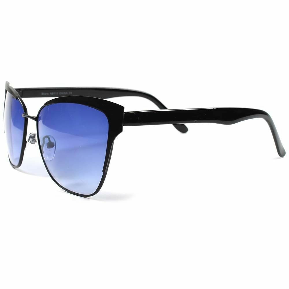 Classic Retro 70s 80s Style Womens Cat Eye Blue Lens  display picture 1