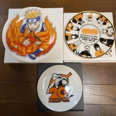 NARUTO Set of 3 Plates : Memorial JUMP SHOP, Tribute 21, 20th