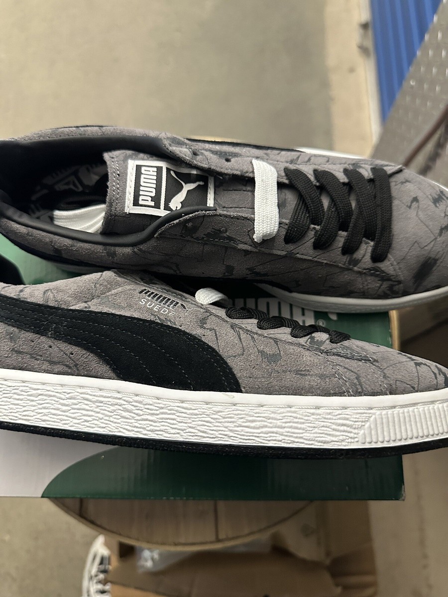 Puma Suede Brush Steel Grey, Black Dark Shadow